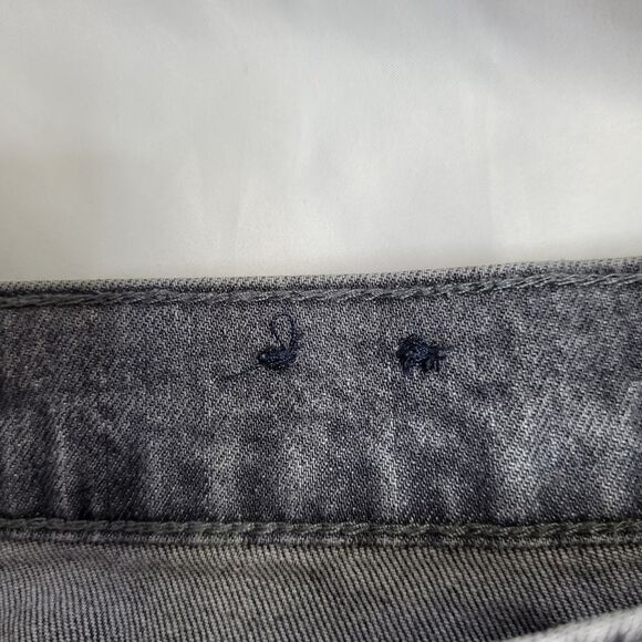 GAP washed grey cheeky‎ high rise cutoff denim midi shorts 35/20 - Picture 5 of 11